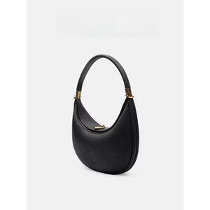 Women's Black Leather Luna Bag